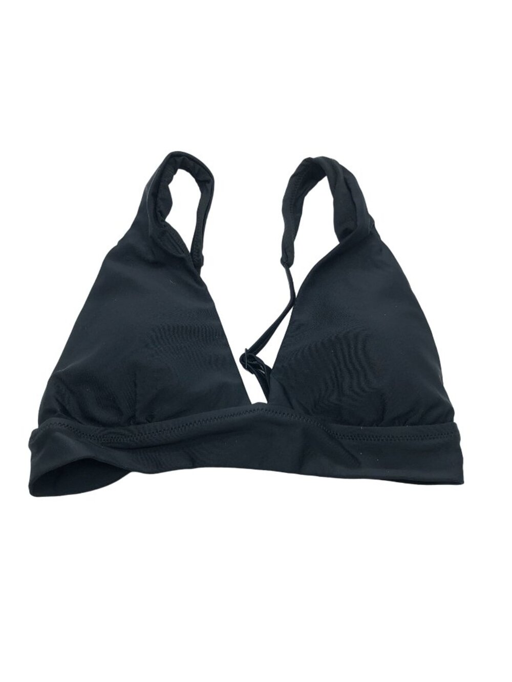 Aerie Bikini Top Triangle Tie Back Removable Cups Adjustable Straps Black M